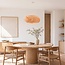 Bamboo pendant lamp Weavo with hand-woven shade in natural