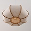 Pendant lamp Aldra with linen shade and bamboo frame