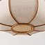 Pendant lamp Aldra with linen shade and bamboo frame