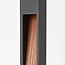 Outdoor floor lamp Tavien in anthracite and wood look