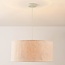 Pendant lamp Calero with linen shade in off-white