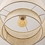 Linen pendant lamp Cavallo 2-layer in off-white