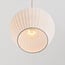 3-light Carru pendant light with fabric shades and travertine (natural stone)