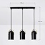 Industrial 3-light ceiling spotlight Helsinki in black and gold