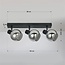 ceiling light Detroit - smoked glass and black steel