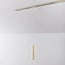 Beige tube pendant lamp Simon for 1-phase track lighting