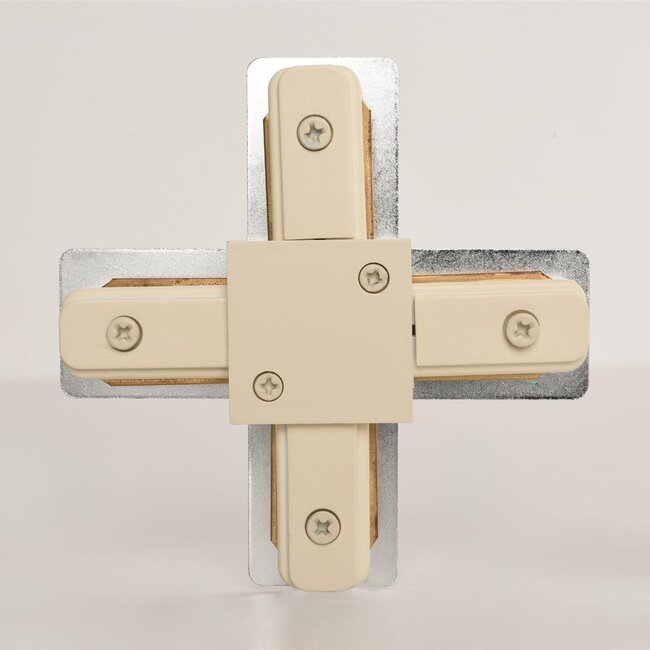 X-connector for 1-phase track in beige