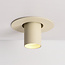 Adjustable recessed spotlight in beige Ø10 cm