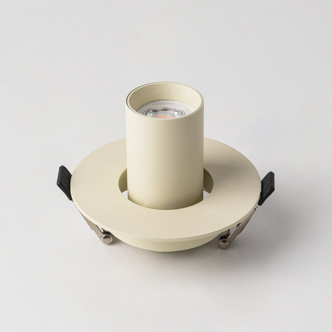 Adjustable recessed spotlight in beige Ø10 cm