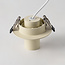 Adjustable recessed spotlight in beige Ø10 cm
