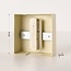 Square ceiling cover for 1-phase track lighting in beige