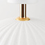 Ceiling lamp Lysko with ribbed shade in white