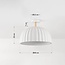 Ceiling lamp Lysko with ribbed shade in white
