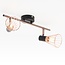 Industrial 2-light ceiling spotlight Lincoln, copper with matte-black