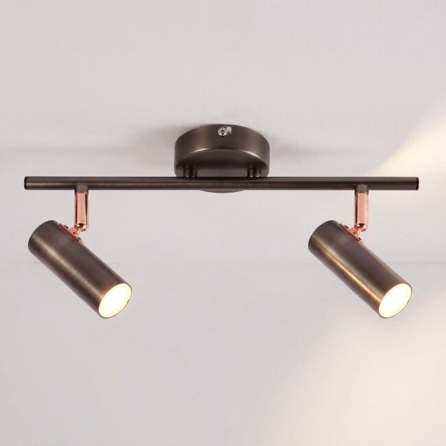 Modern ceiling lamp with 2 spotlights - Auburn