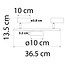 Modern ceiling lamp with 2 spotlights - Auburn