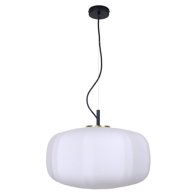 Pendant lamp with white glass - Kozma