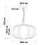 Pendant lamp with white glass - Kozma