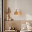 Pendant lamp Appeso in gold with amber glass