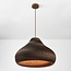 Pendant lamp Veela in pressed paper fibre Ø60 cm, flat ceiling plate