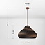Pendant lamp Veela in pressed paper fibre Ø60 cm, flat ceiling plate
