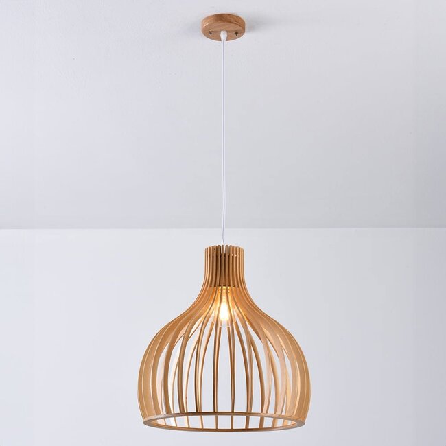 Hanging Lamp Country Style Natural Wood - Hanoi