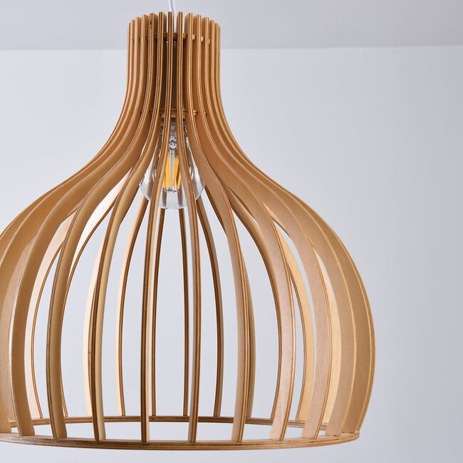 Hanging Lamp Country Style Natural Wood - Hanoi