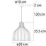 Hanging Lamp Country Style Natural Wood - Hanoi