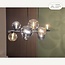 Designer lighting Deka black pendant lamp with amber and smoked glass, 10-light