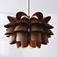 Modern Mucai pendant lamp with dark wood finish