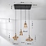 Retro Maracas pendant lamp with Amber glass - 4-light