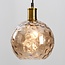 Pendant light Nilo – 6-light amber glass with curved glass