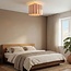 Ceiling light Celie with pleated linen shade in beige