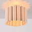 Ceiling light Celie with pleated linen shade in beige