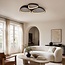 Ceiling lamp Elpisie with integrated LED, 3-step dimmable in black with stone effect