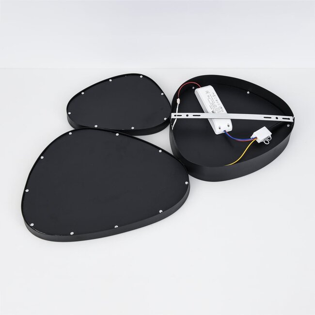 Ceiling lamp Elpisie with integrated LED, 3-step dimmable in black with stone effect