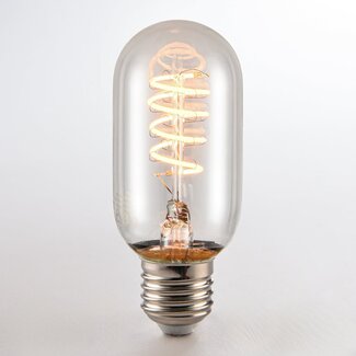 Dimmable E27 LED tubular bulb T45 with clear glass 4W 1800K