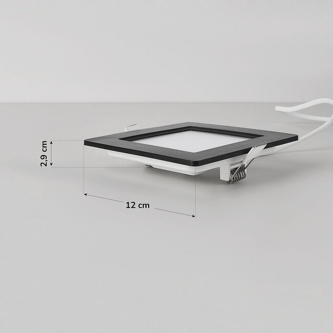 6W square downlight with adjustable colour temperature - 120 x 120 mm