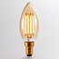 E14 dimmable LED filament candle bulb C35 with amber glass 4.5W 2200K