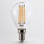 E14 dimmable LED filament bulb G45 with clear glass 4.5W 2700K