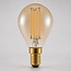 E14 3-step dimmable LED filament bulb G45 with amber glass 4.5W 2700K