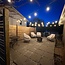 Metal posts for festoon lighting cables and string lights - set of 2