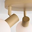 3-light ceiling lamp Orlando - beige with opal white glass
