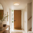 Modern Arvid ceiling lamp with beige stone effect, 3-step dimmable Ø40 cm
