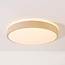 Modern Arvid ceiling lamp with beige stone effect, 3-step dimmable Ø40 cm