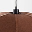 Pendant light Vea with organic linen shade in warm brown