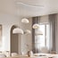 5-light Wabi-Sabi pendant light Klori white stone effect