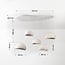 5-light Wabi-Sabi pendant light Klori white stone effect