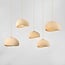 5-light Wabi-Sabi pendant light Klori sand beige stone effect
