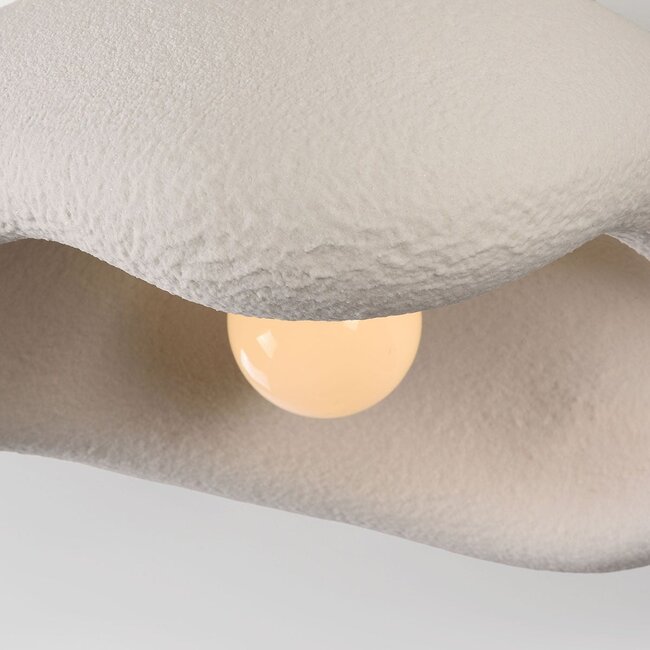 Wabi Sabi ceiling lamp Ishi with stone effect 60 cm in white
